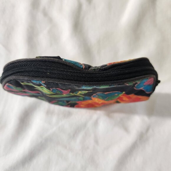 Vintage Oscar de la Renta Floral Print Zip Close Travel Toiletry Cosmetic Bag - Picture 7 of 12